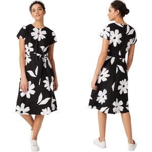 NWOT Hobbs London Regina Linen Midi Dress US 14